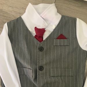 18-24 m baby grey vest formal wear